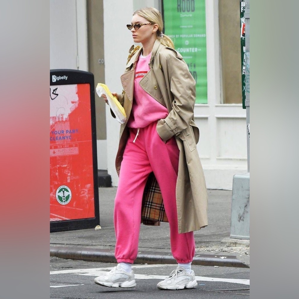 Heavy Manners Airport Sweat suit in Bubble pink